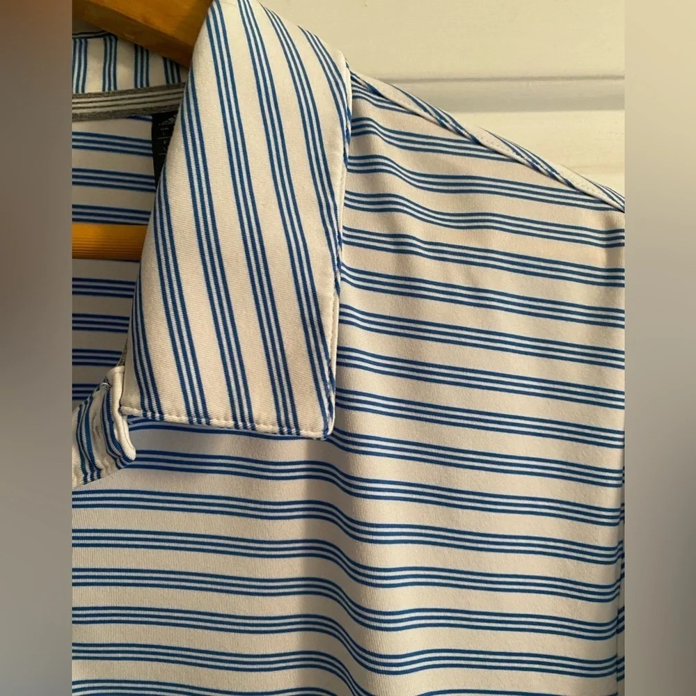 Adidas Men’s Striped Performance Golf Polo Size L